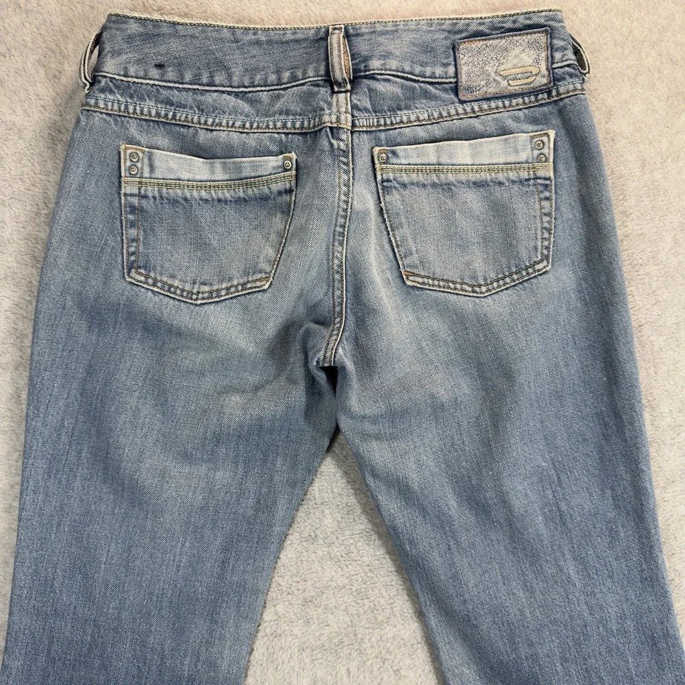 DIESEL Jeans Womens 28x31 Blue RONHAR BOOTCUT Low Rise Zip Fly Cowgirl Italy‎